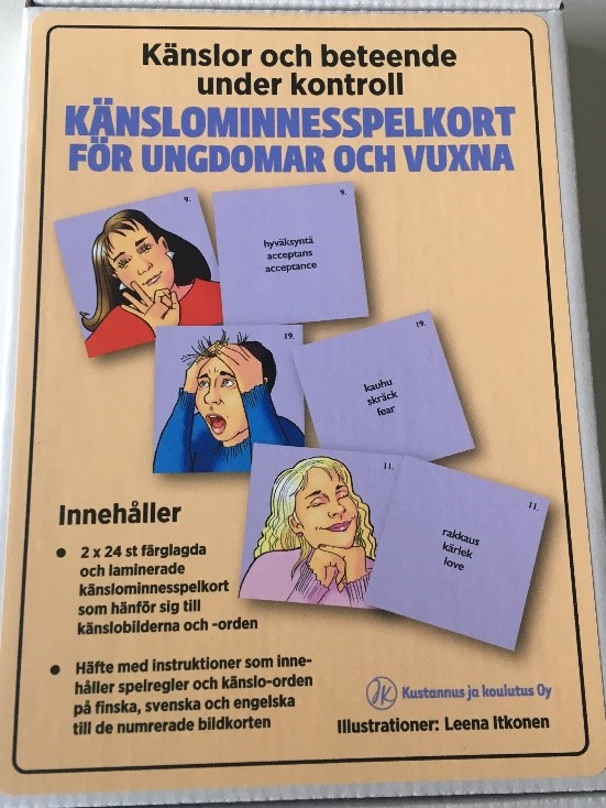 Känslominnesspelkort för ungdomar och vuxna